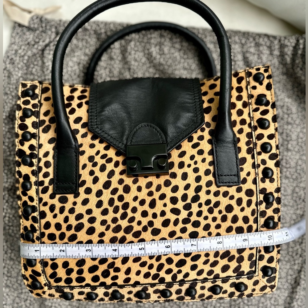 Loeffler Randall Junior Work Tote in Cheetah/Black NWT - Picture 12 of 16